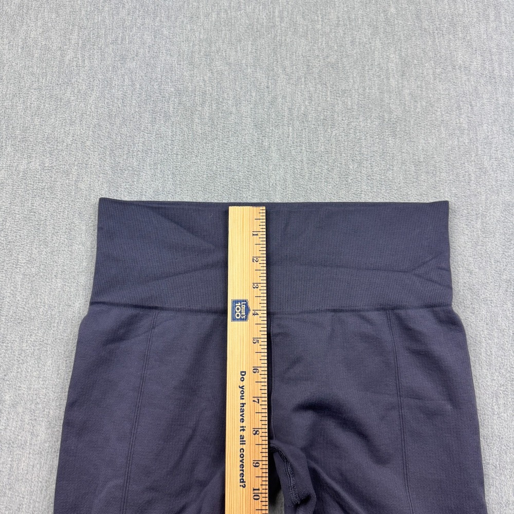 Lululemon Leggings Womens 6 Blue In The Flow Crop 18" Ruched Yoga Gym Pants - Picture 7 of 13